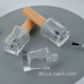 Neues leeres schwarzes Glasflaschen Nagellack Quadrat